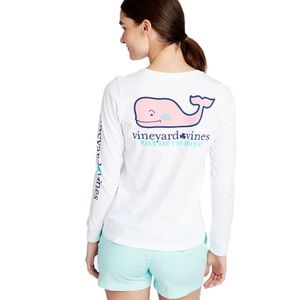 Vineyard Vines Kiss Me I’m Irish Long Sleeve White Shirt